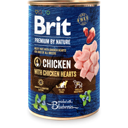 BRIT PREMIUM by Nature, mesna pašteta za pse s piletinom i srcima