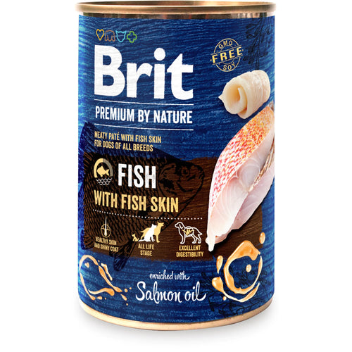 BRIT PREMIUM by Nature, mesna pašteta za pse s ribom i ribljom kožom